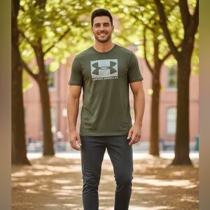 Under Armour Mens Olive Green T Shirt